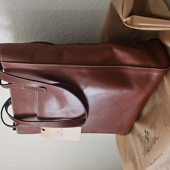 NWT Patricia Nash Brown Leather Viana Tanned Tote Bag Purse - Picture 2 of 15
